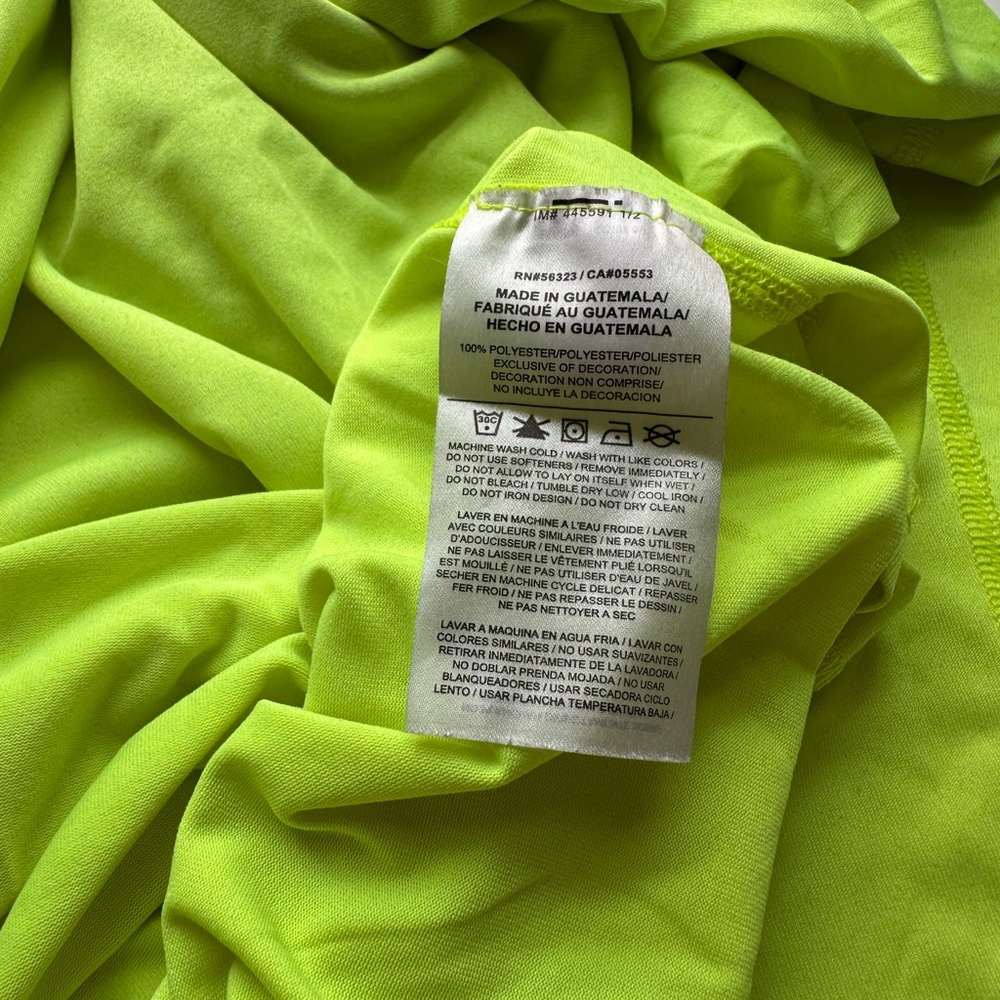 Mens Nike dri-fit long sleeve shirt neon yellow - Picture 9 of 12
